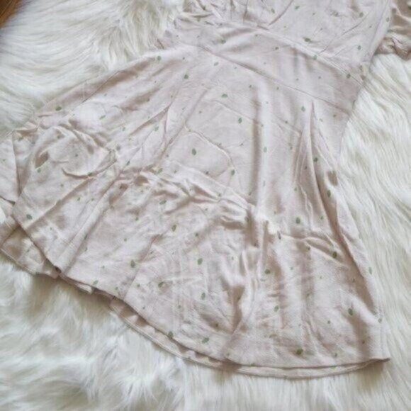NEW Free People Ivory Abbie Print Fit and Flare Mini Dress Size 4 - Picture 8 of 11